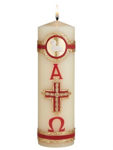 Will & Baumer Christ Redeemer Wax Devotional Candle