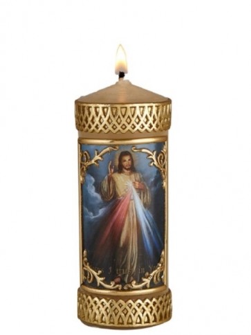 Will & Baumer Divine Mercy Wax Devotional Candle - Set of Two Candles