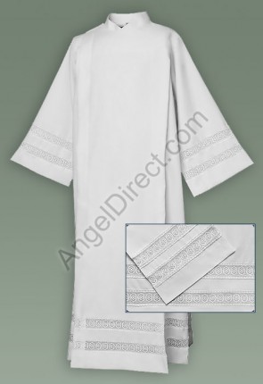 Abbey Brand "Abbey Weave" Front Wrap Alb With Lace