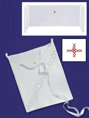 Abbey Brand Polyester/Cotton Front Wrap Amice - Pack of 3 Amices