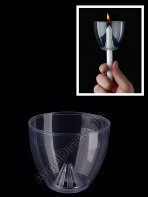 Angel Direct 2-3/4"D Moulded Plastic Clear Wind Protectors - Box Of 100