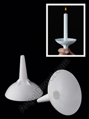 Angel Direct Plastic Drip Protectors With Handle For 1/2"D Candles - Box Of 100