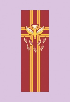 Celebration Banners All Seasons Series "Descending Dove" 2'W X 6'H Worship Banner