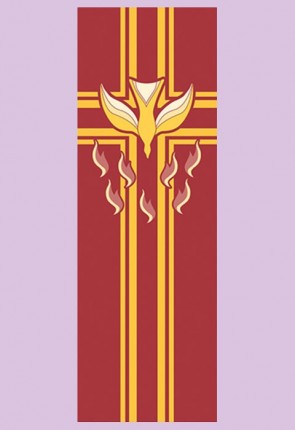 Celebration Banners All Seasons Series "Descending Dove" 3'W X 9'H Worship Banner