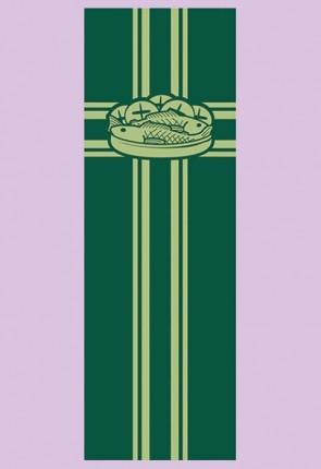 Celebration Banners All Seasons Series "Loaves and Fishes" 3'W X 9'H Worship Banner