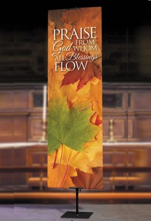 Celebration Banners Harvest Series "Praise God" 2'W X 6'H Worship Banner