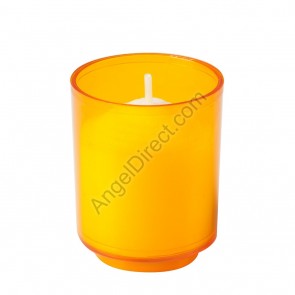Dadant Candle Amber, Plastic, 10-Hour Disposable Votive Candle - Case of 200 Candles
