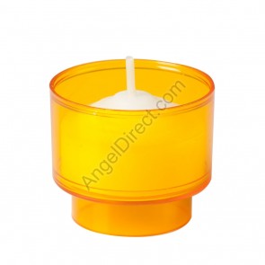 Dadant Candle Amber, Plastic, 4-Hour Disposable Votive Candle - 2GR Case