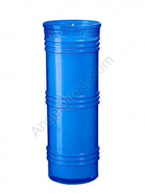 Dadant Candle Blue, 6-Day, Plastic Inner Light - Case of 24 Candles