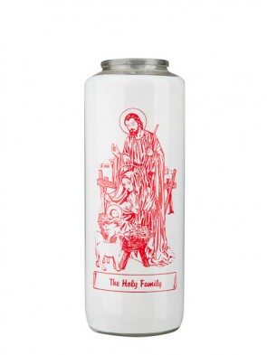 Dadant Candle Holy Family 6-Day, Glass Devotional Candle - Case of 12 Candles