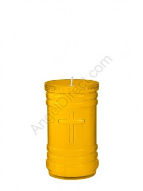 Dadant Candle P-Series Amber, 4-Day, Plastic Devotional Candle - Case Of 24 Candles