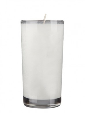 Dadant Candle Paraffin-Based Clear, 72-Hour Glass Prayer Candle - Case Of 12 Candles