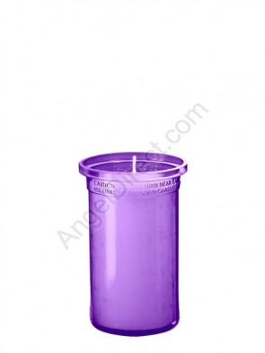 Dadant Candle Purple, 3-Day, Plastic Inner Light - Case of 24 Candles