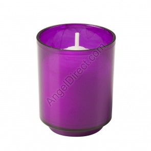 Dadant Candle Purple, Plastic, 10-Hour Disposable Votive Candle - Case of 200 Candles