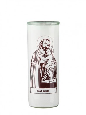 Dadant Candle Saint Joseph and Child Glass Globe - Case of 12 Globes