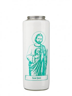 Dadant Candle Saint Jude 6-Day, Glass Devotional Candle - Case of 12 Candles