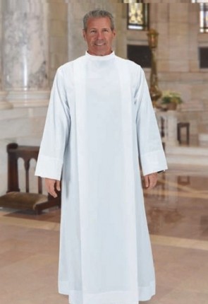 R.J. Toomey Roll Collar Alb