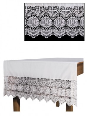 R.J. Toomey IHS Lace Altar Cloth