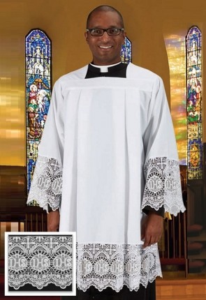 R.J. Toomey IHS Lace Trim Surplice