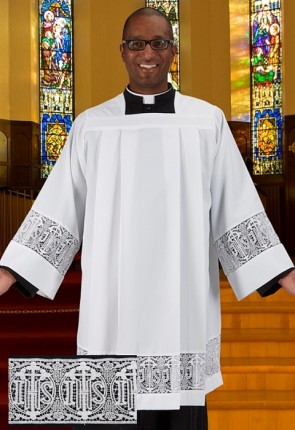 R.J. Toomey IHS And Latin Cross Lace Surplice