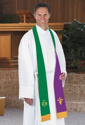 R.J. Toomey Purple/Green Reversible Stole