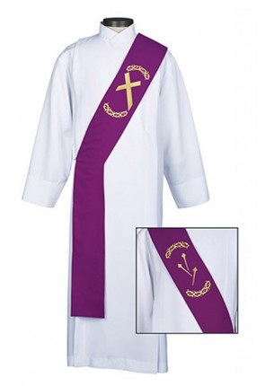R.J. Toomey Lenten Purple Deacon Stole