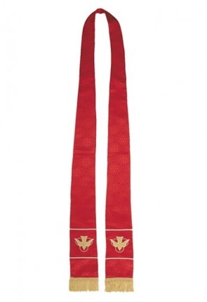 R.J. Toomey Maltese Cross Red Jacquard Stole