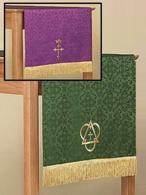 R.J. Toomey Reversible Jacquard Purple/Green Table Runner