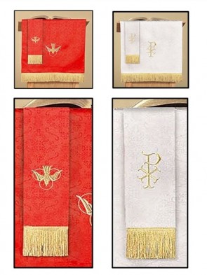 R.J. Toomey Reversible Jacquard Red/White Bookmark