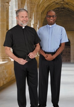 R.J. Toomey "Summer Comfort" Short-Sleeve, Tab Collar Clergy Shirt 