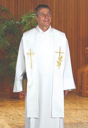 R.J. Toomey Wedding White Overlay Stole