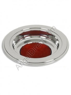 Sudbury Brass 12"D Silver Tone Offering Plate