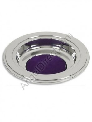 Sudbury Brass 12"D Silver Tone Offering Plate