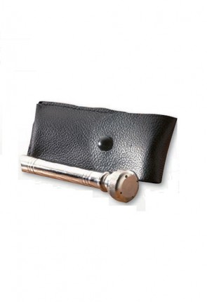 Sudbury Brass 5"L Pocket Holy Water Sprinkler with Leather Case