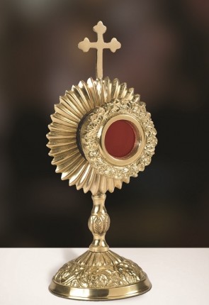 Sudbury Brass Budded Cross with Rays Reliquary
