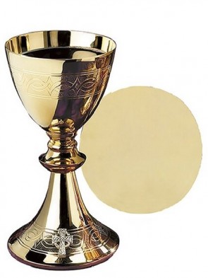 Sudbury Brass Celtic Cross Chalice and Paten Set