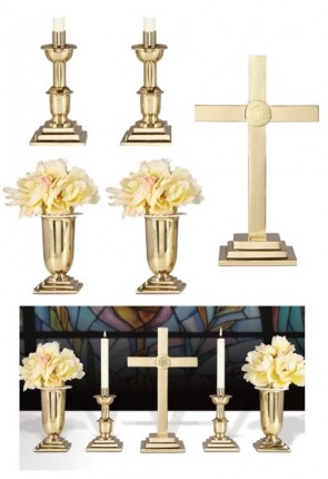 Sudbury Brass Altar Set