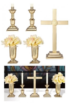 Sudbury Brass Altar Set