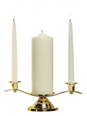 Sudbury Brass Curved Unity Candleholder