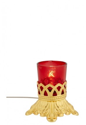 Sudbury Brass Electric Table Votive Lamp with Holder