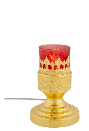 Sudbury Brass Electric Table Votive Lamp with Holder