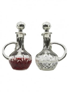 Sudbury Brass Glass Cruet Set