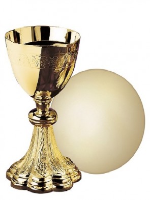 Sudbury Brass Grapes and Wheat Chalice and Paten Set