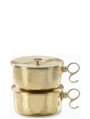Sudbury Brass Hammered Finish Stackable Ciborium