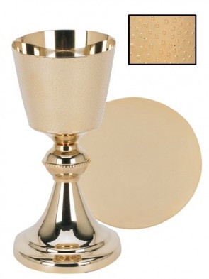 Sudbury Brass Hand-Hammered Chalice and Paten Set