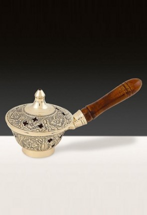 Sudbury Brass Incense Burner with Wood Handle