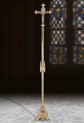 Sudbury Brass Versailles Series 85"H Processional Crucifix
