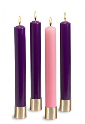 Will & Baumer 1-1/2"D Polar Paraffin-Based Advent Candle Set
