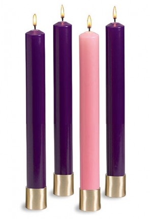 Will & Baumer 1-1/2"D Polar Paraffin-Based Advent Candle Set