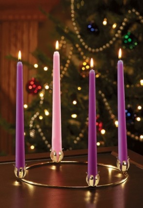 Will & Baumer 7/8"D Paraffin-Based Advent Candle Set